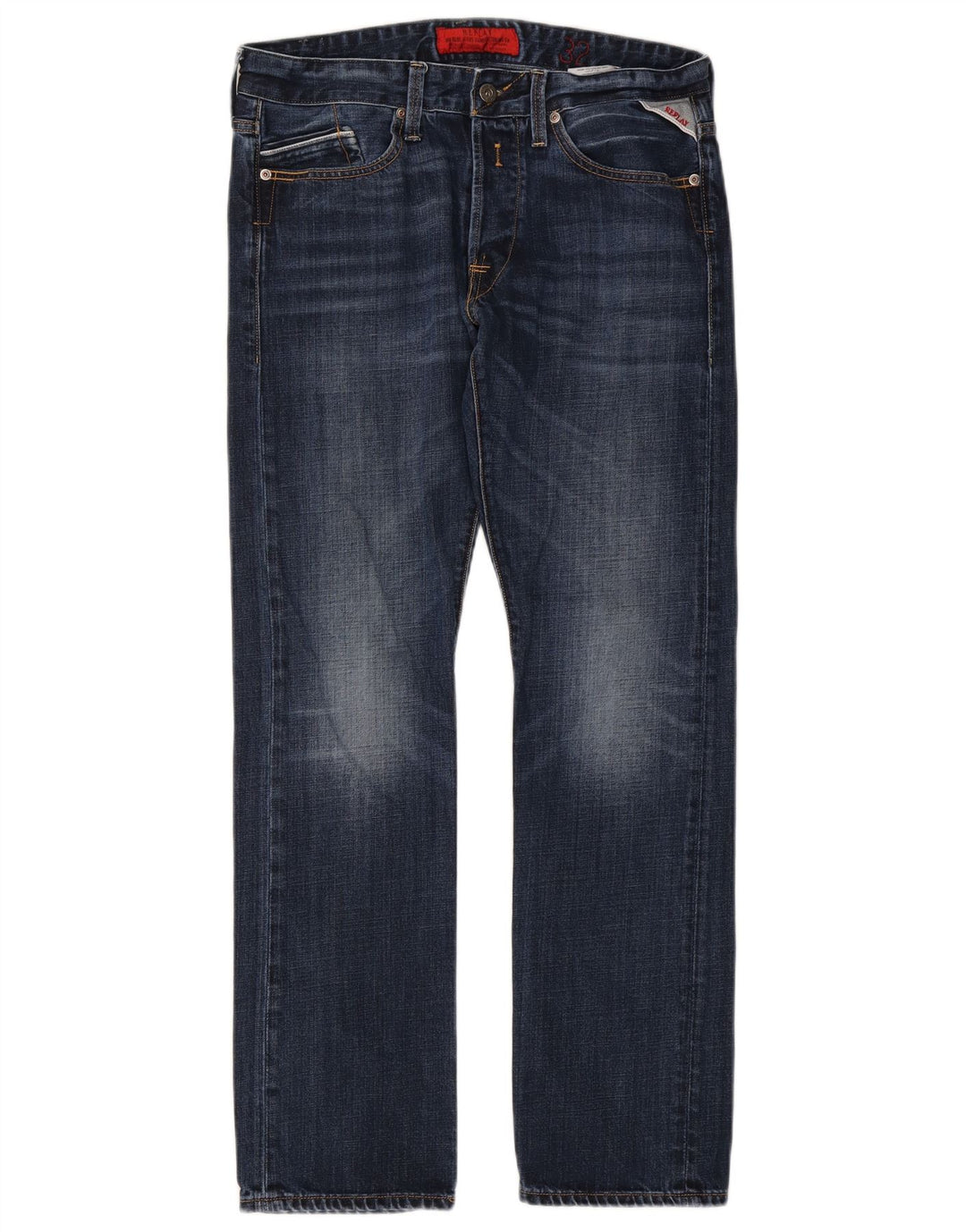 Replay Ανδρικό ίσιο τζιν W32 L32 Navy Blue Cotton