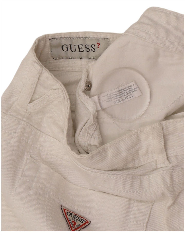 Guess Γυναικείο Slim Jeans W28 L27 Λευκό βαμβακερό
