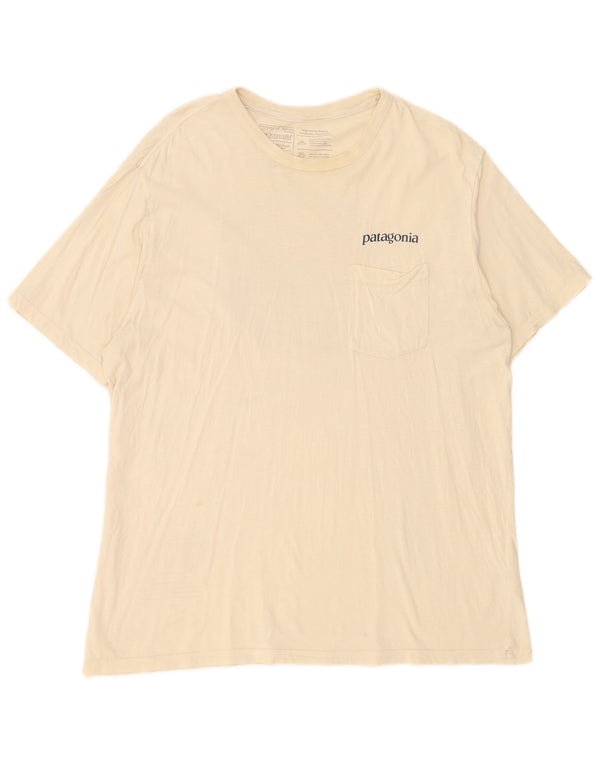 Patagonia Ανδρικό T-Shirt Regular Fit Top Large Beige