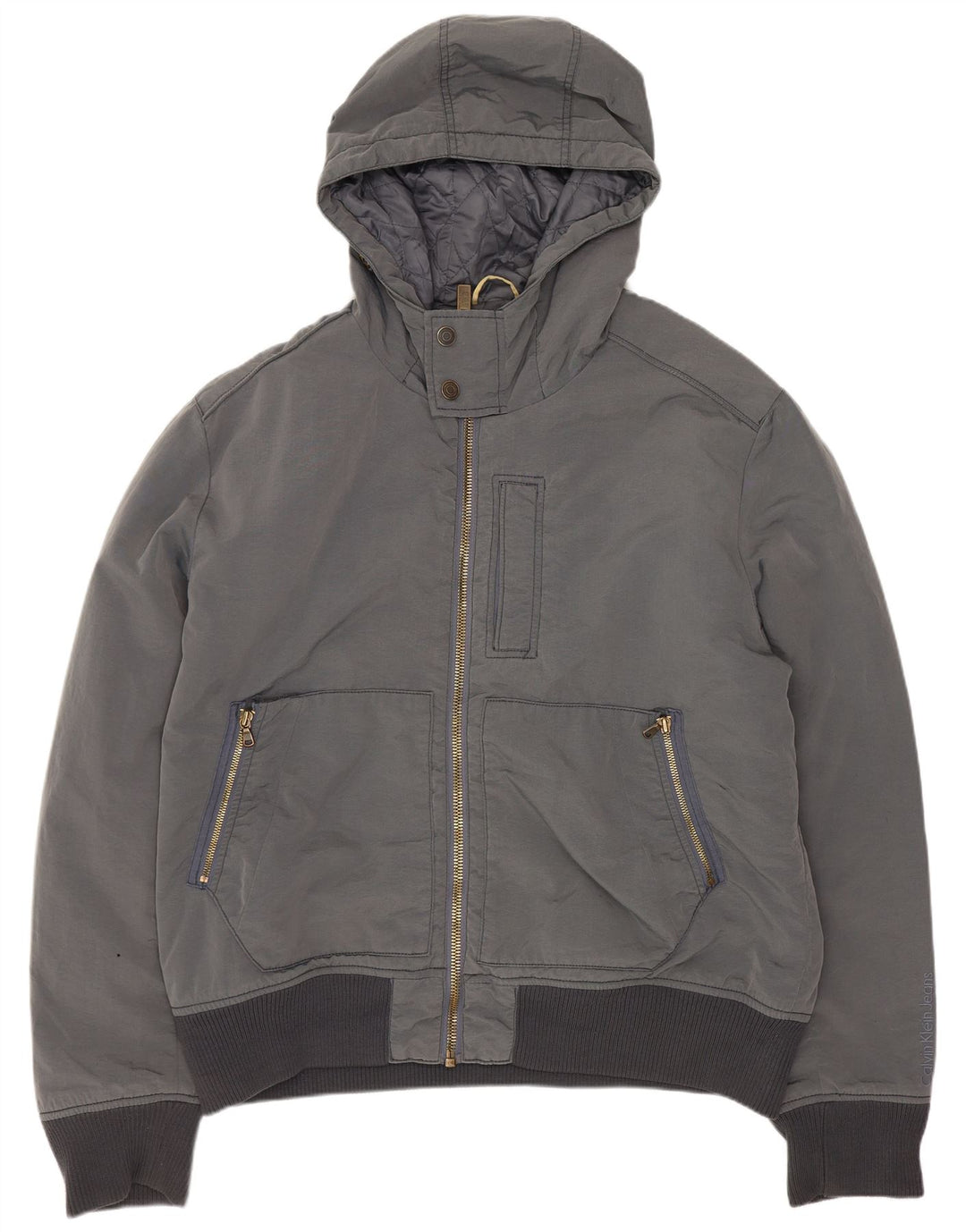 Calvin Klein Jeans Ανδρικό Bomber Jacket UK 44 2XL Grey Polyester