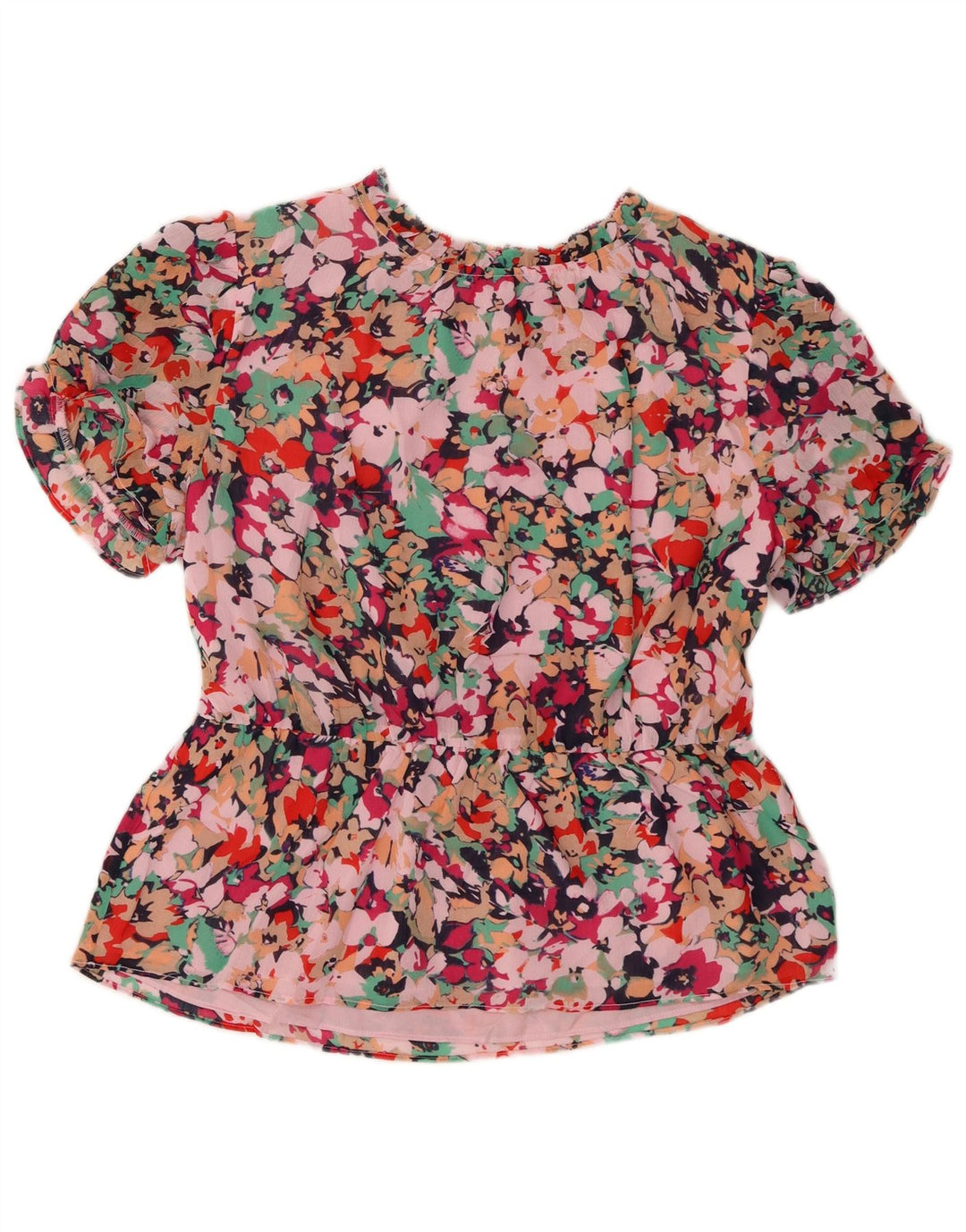J. CREW Γυναικεία Μπλούζα Τοπ UK 14 Medium Pink Floral Polyester