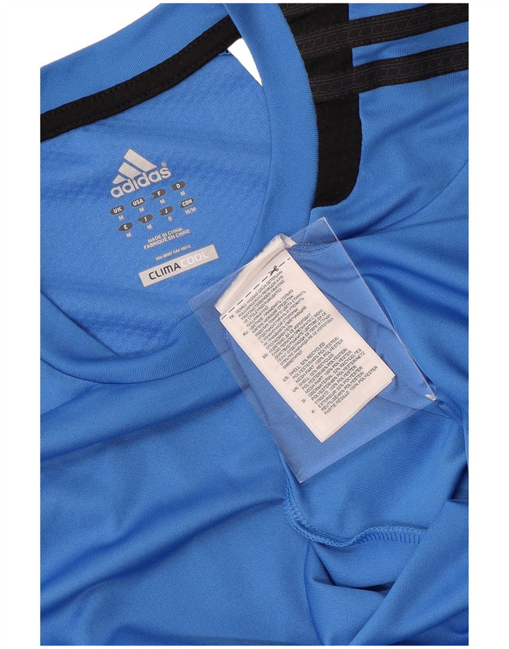 Ανδρικό T-Shirt Climacool ADIDAS Top Medium Blue Colorblock Πολυεστέρας