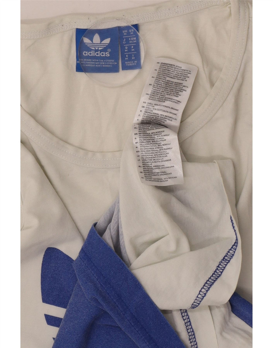 Ανδρικό γραφικό γιλέκο Adidas, μεσαίο λευκό, βαμβακερό