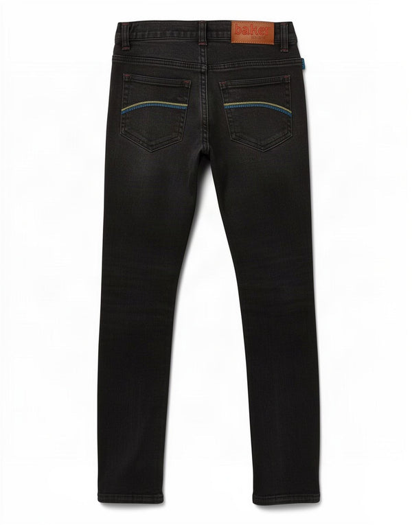 Ted Baker Boys Slim Jeans 8-9 ετών W24 L22 Μαύρο βαμβακερό