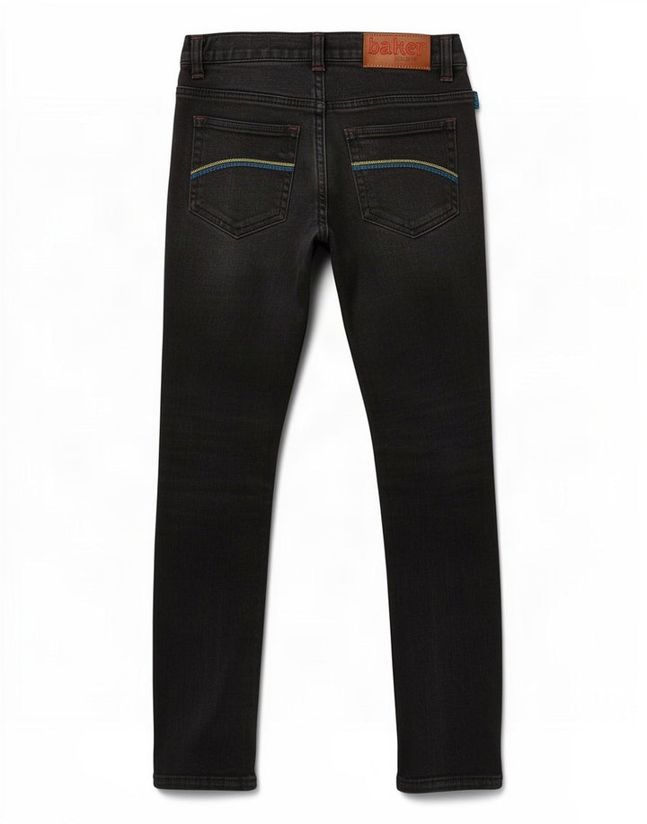 Ted Baker Boys Slim Jeans 8-9 ετών W24 L22 Μαύρο βαμβακερό