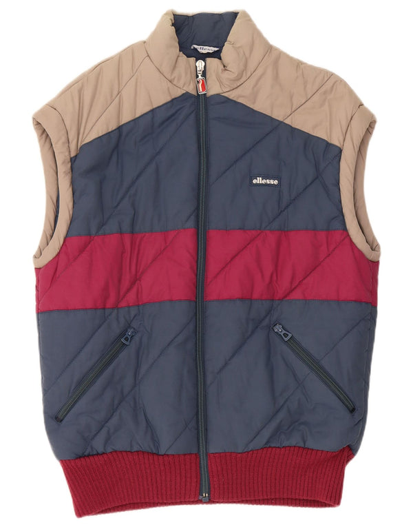 Ellesse Ανδρική επένδυση Gilet IT 48 Medium Blue Colourblock Βαμβακερό