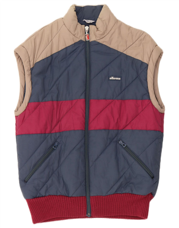Ellesse Ανδρική επένδυση Gilet IT 48 Medium Blue Colourblock Βαμβακερό