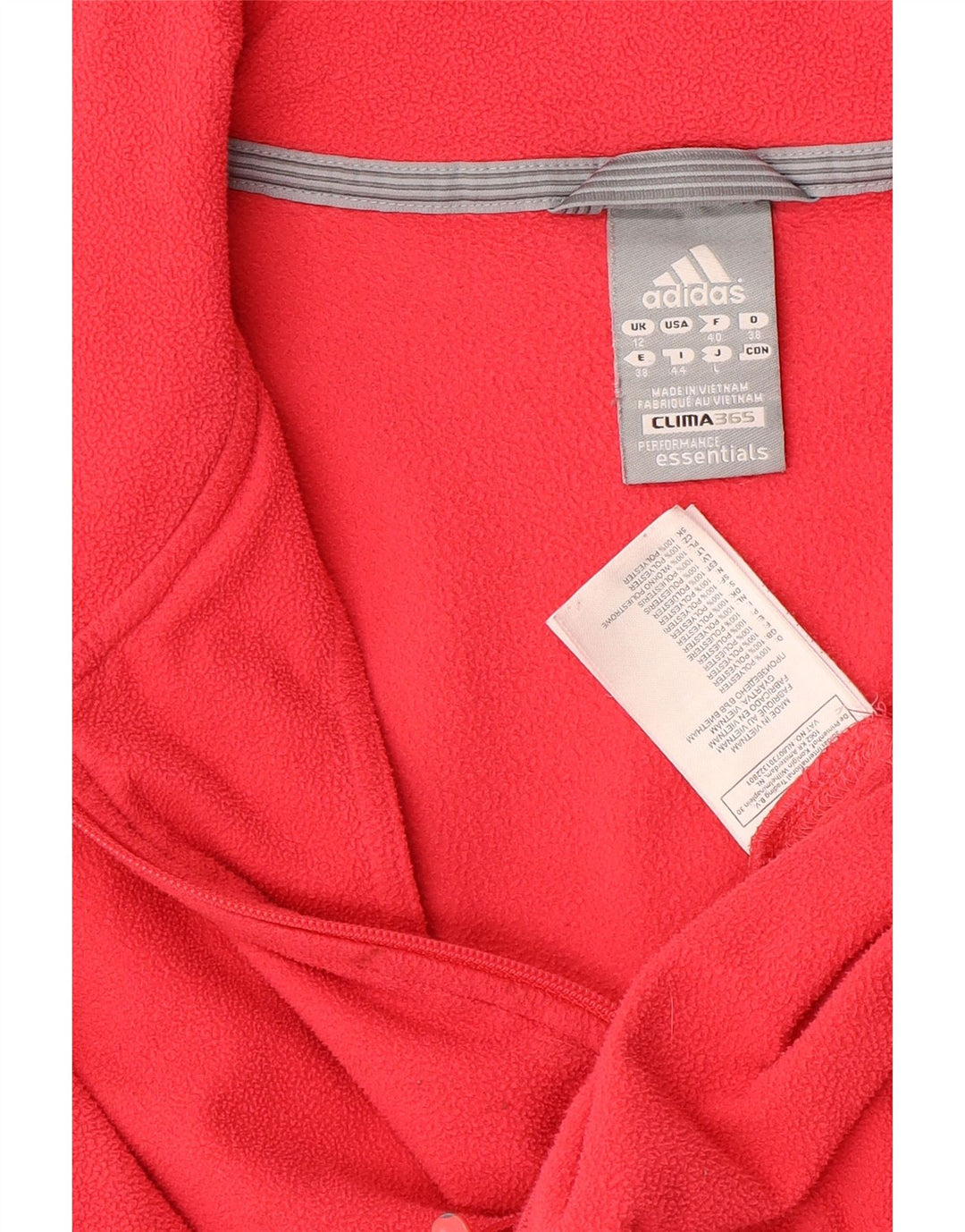 ADIDAS Γυναικείο Clima 365 Fleece Jacket UK 12 Medium Pink Polyester