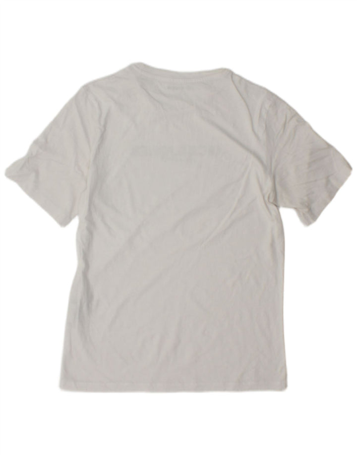 Jack & Jones Ανδρικό γραφικό T-Shirt Top Μικρό λευκό βαμβακερό
