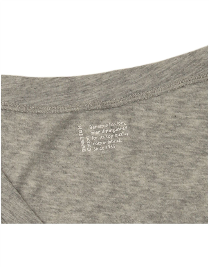 Γυναικείο γραφικό μπλουζάκι BENETTON Top UK 12 Medium Grey Flecked