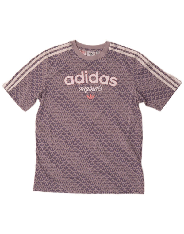 Adidas Boys Graphic T-Shirt Top 13-14 ετών Γκρι βαμβακερό