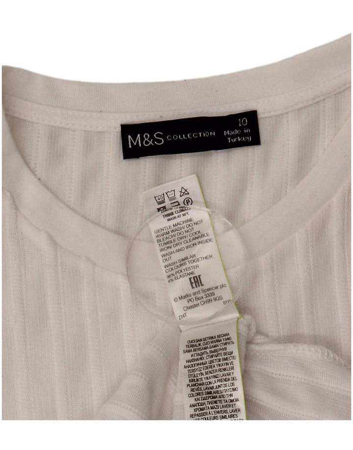 Marks & Spencer Γυναικείο τοπ μακρυμάνικο UK 10 Small White