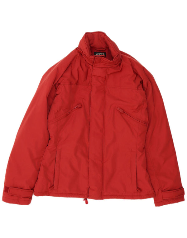 Aspesi Womens Padded Jacket UK 14 Medium Red Polyester
