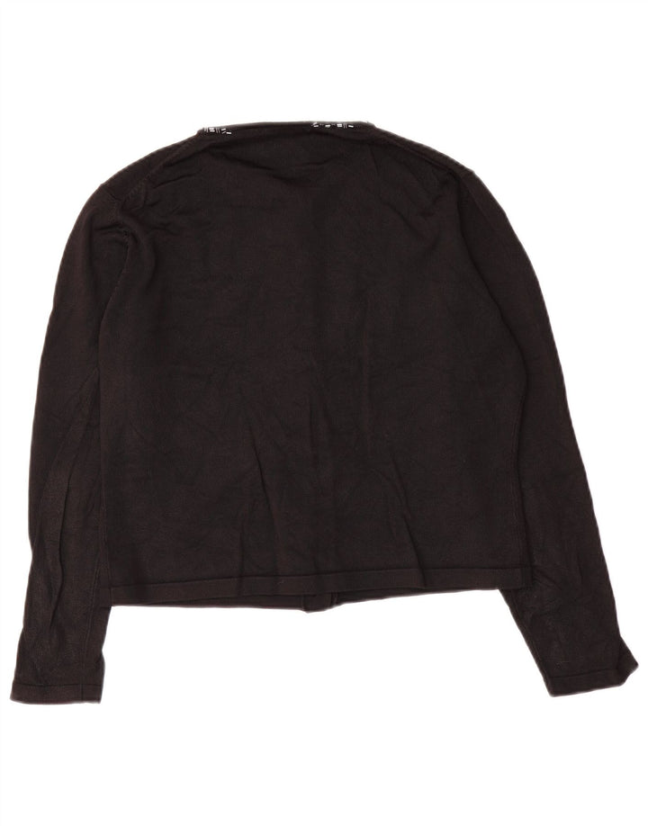 Marks & Spencer Γυναικείο πουλόβερ Crop Cardigan UK 12 Medium Black