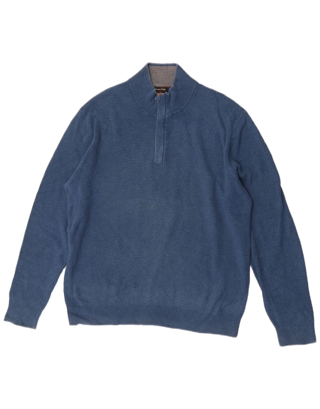 Ανδρικό πουλόβερ με φερμουάρ Massimo Dutti XL Μπλε