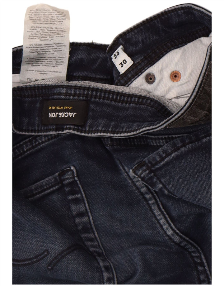 Jack & Jones Ανδρικό Τζιν GLENN Slim W33 L30 Μπλε βαμβακερό