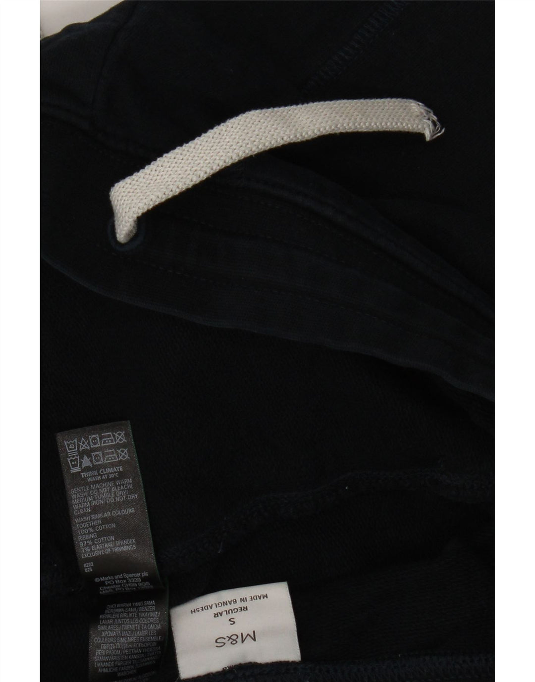 Ανδρική αθλητική φόρμα Marks & Spencer Παντελόνι Μικρό Navy Blue από βαμβάκι