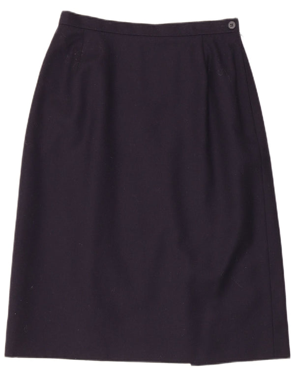 Windsmoor Γυναικεία Midi Φούστα UK 14 Medium W27 Navy Blue New Wool