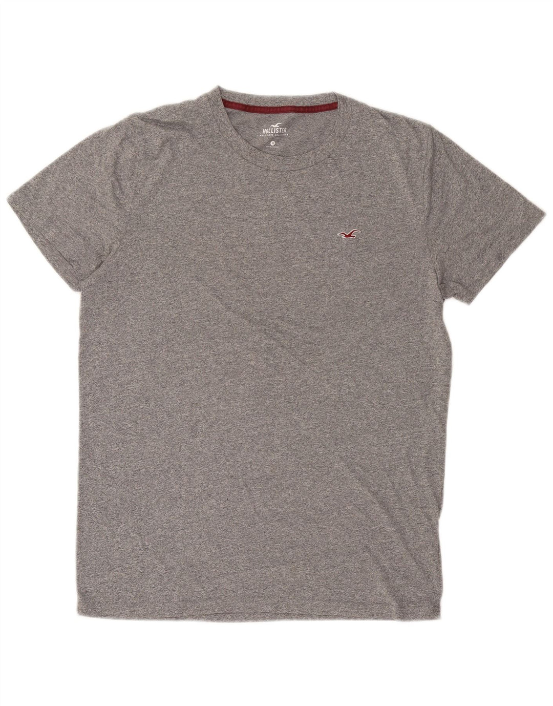 Ανδρικό T-Shirt Hollister Top Βαμβακερό με μεσαίο γκρι φλιτζάνι