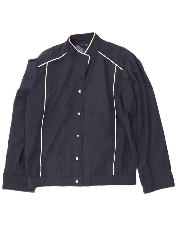 Vintage Γυναικείο Bomber Jacket UK 16 Large Navy Blue