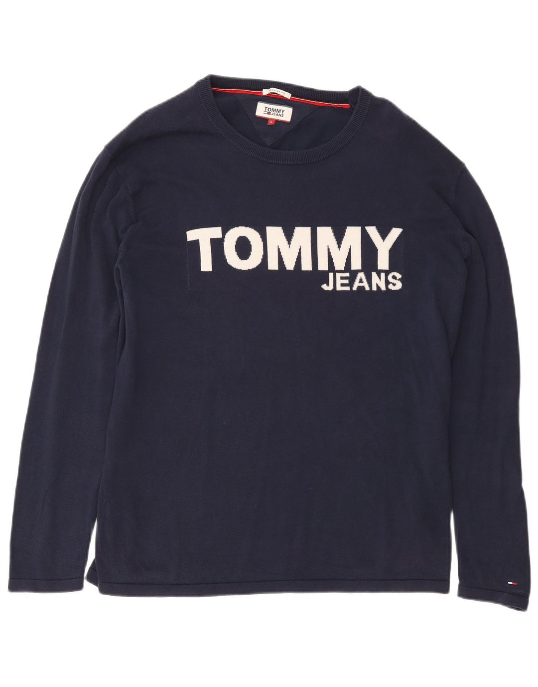 TOMMY HILFIGER Ανδρικό γραφικό φούτερ με κανονική εφαρμογή πουκάμισο μεγάλο μπλε ναυτικό