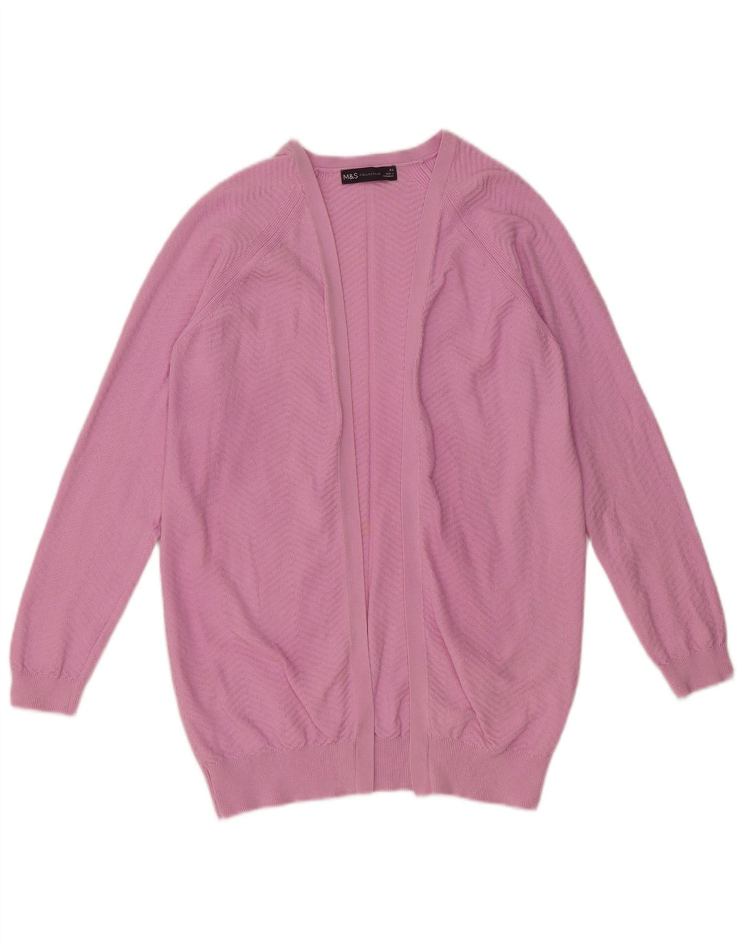 Γυναικεία ανοιχτή ζακέτα MARKS & SPENCER UK 10 Small Pink Chevron