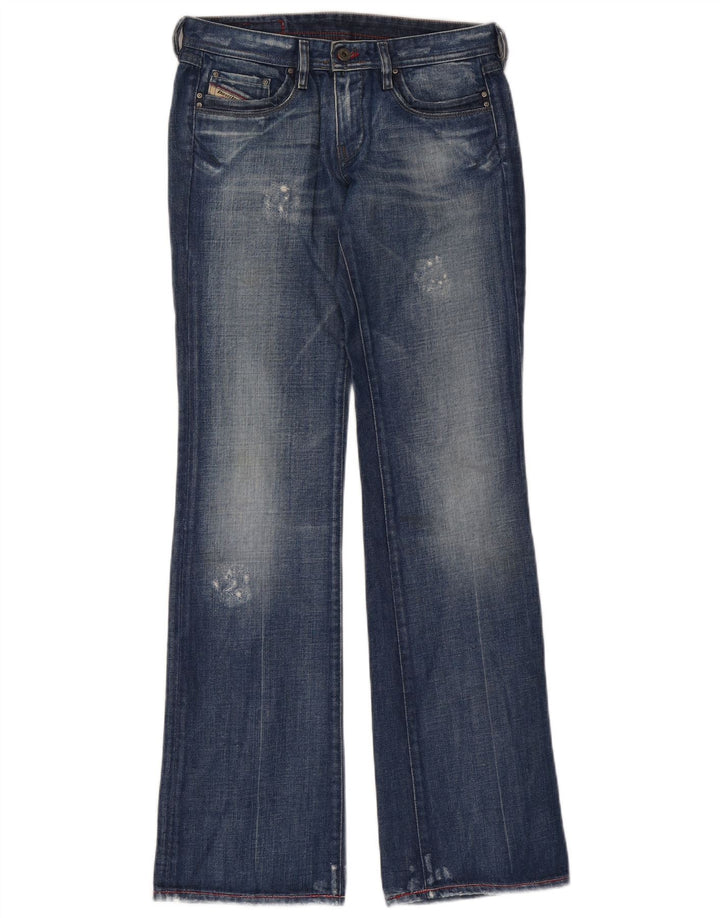 Diesel Womens Distressed Bootcut Jeans W27 L34 Μπλε βαμβακερό