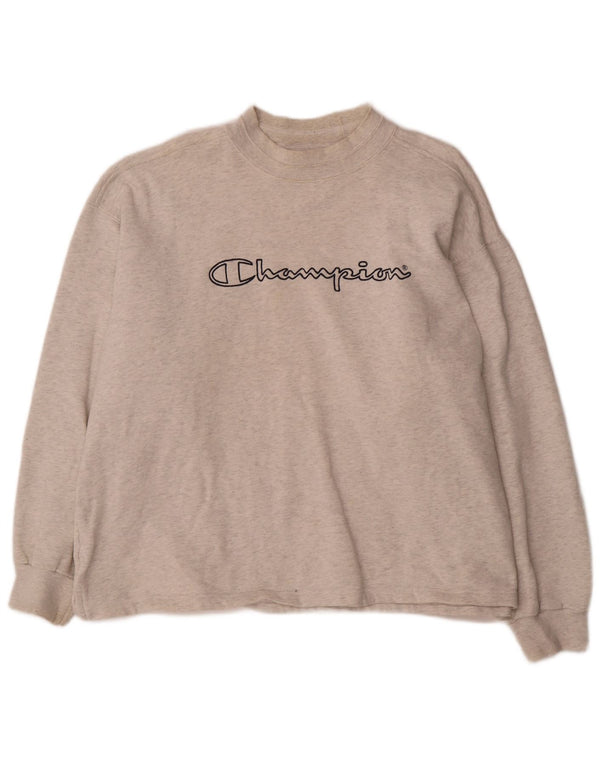 Champion Ανδρικό γραφικό φούτερ Jumper XL Γκρι βαμβακερό