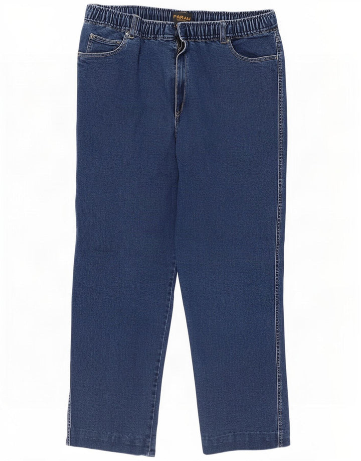 Farah Γυναικείο Classic Straight Jeans W36 L27 Μπλε Βαμβακερό