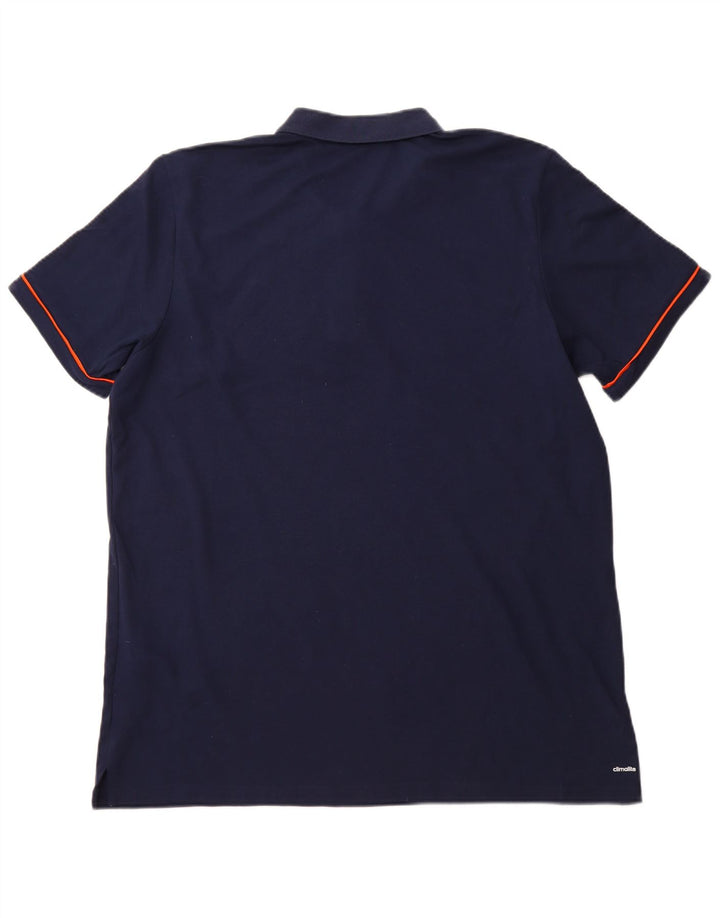 Ανδρικό πουκάμισο ADIDAS Climalite Polo 2XL Navy Blue Cotton