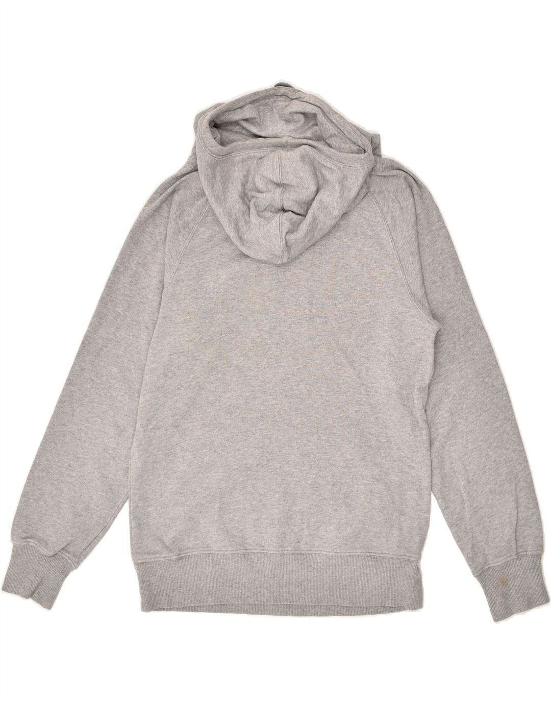 ASICS Womens Graphic Hoodie Jumper UK 14 Medium Grey Cotton | Vintage Asics | Thrift | Second-Hand Asics | Used Clothing | Messina Hembry 
