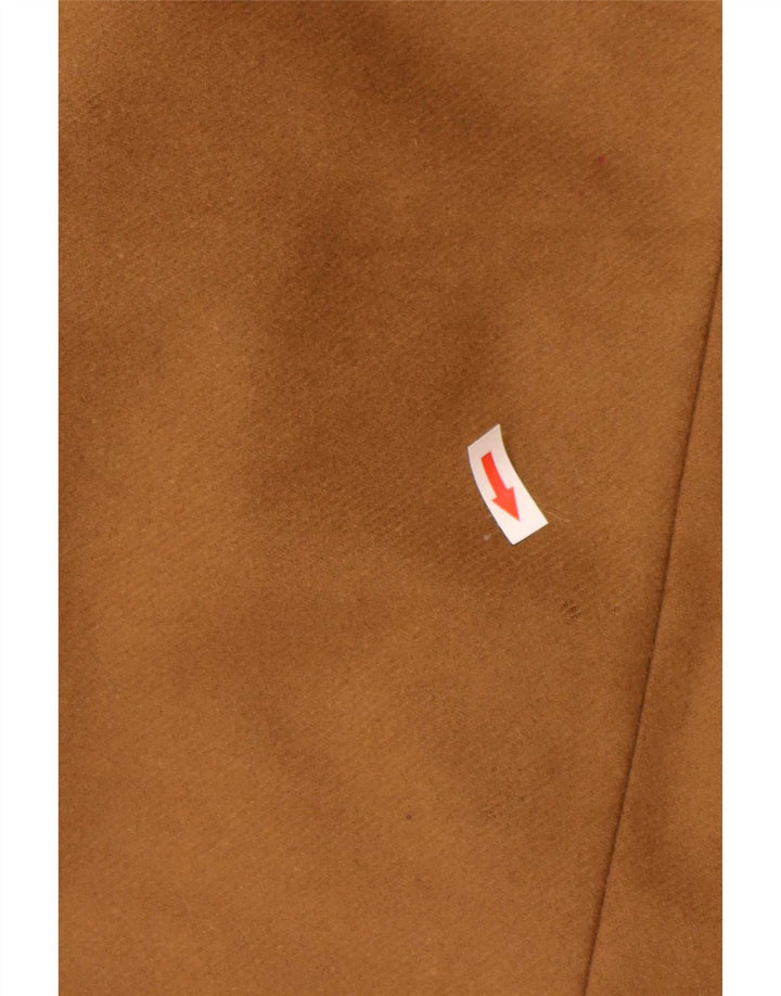 Zara Γυναικείο παλτό με διπλό στήθος UK 10 Small Beige Wool