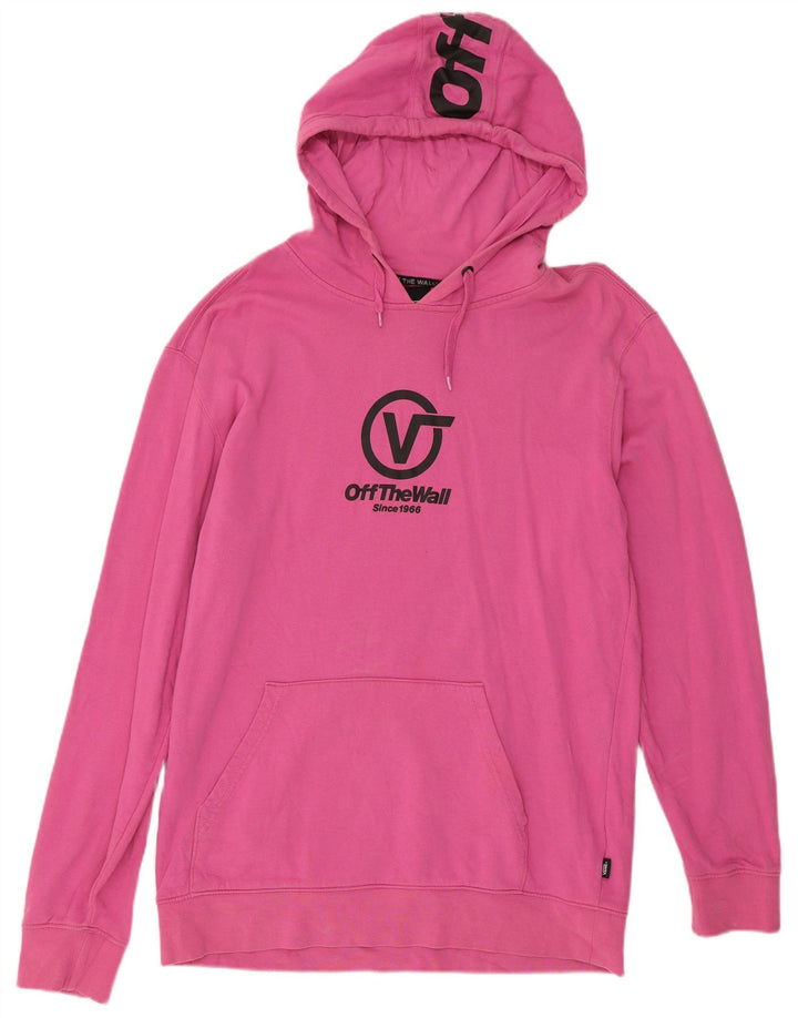 Vans Mens Graphic Hoodie Jumper XL Pink