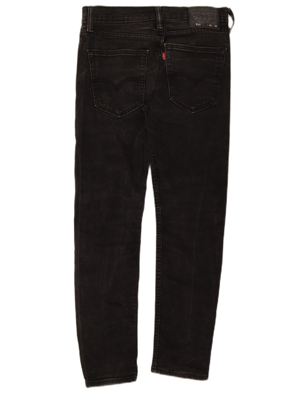 Levi's Womens 512 Slim Tapered Jeans W30 L27 Μαύρο βαμβακερό