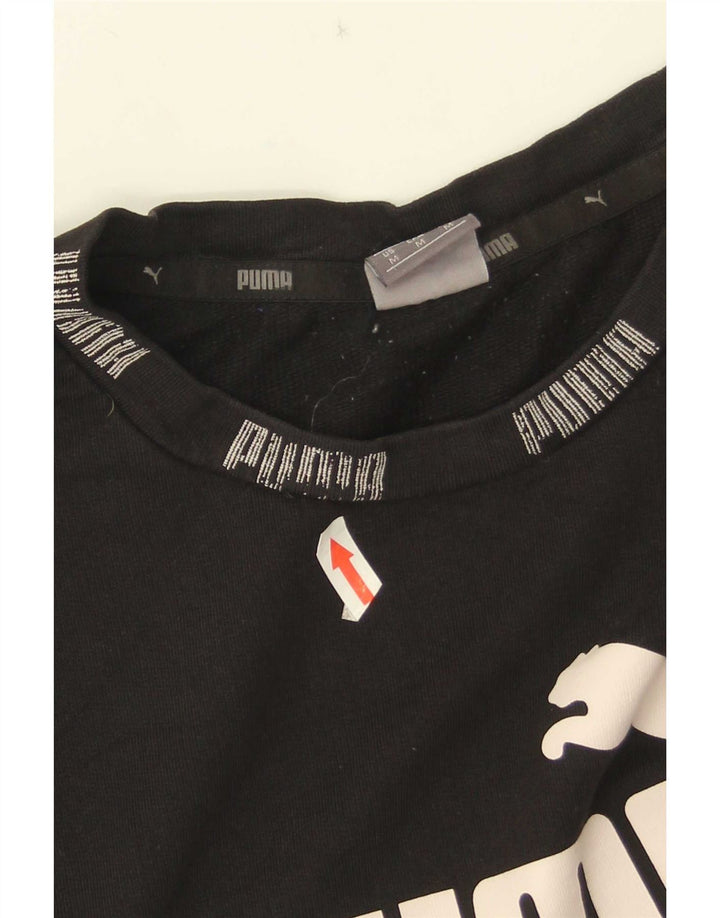 Ανδρικό γραφικό μπλουζάκι Puma, μεσαίο μαύρο βαμβακερό