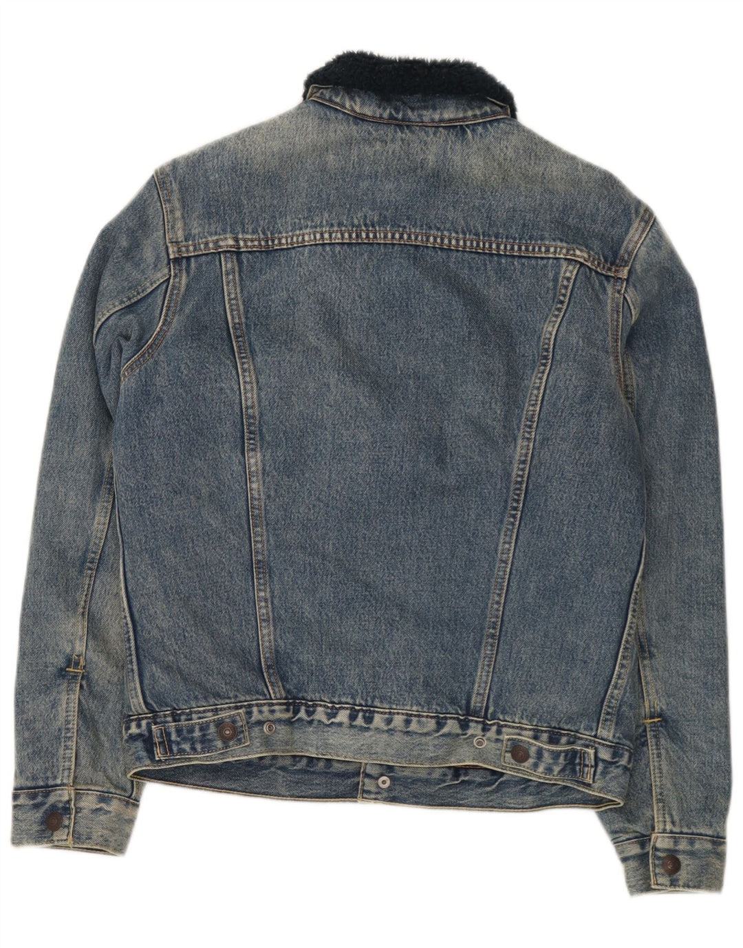 Levi's Mens Sherpa Τζιν Μπουφάν UK 36 Small Blue Cotton
