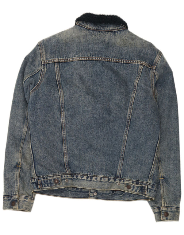 Levi's Mens Sherpa Τζιν Μπουφάν UK 36 Small Blue Cotton
