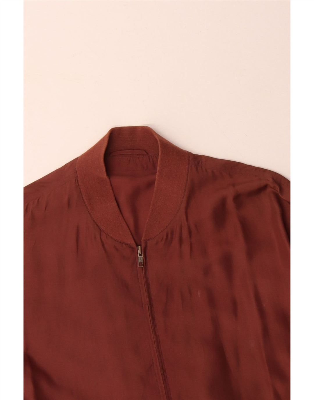 Ανδρικό Bomber Jacket VINTAGE UK 40 Large Brown Silk