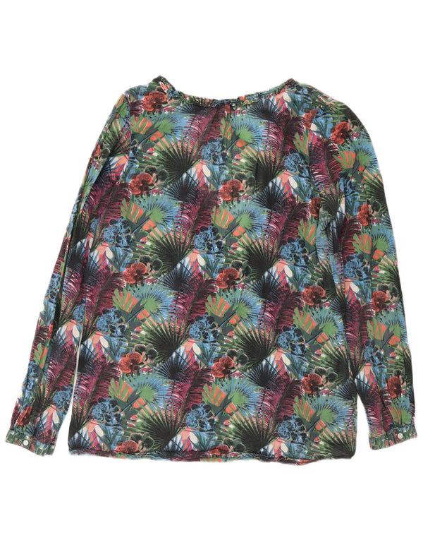 Friendtex Γυναικεία υπερμεγέθη μπλούζα τοπ UK 10 Small Green Floral Χαβάης