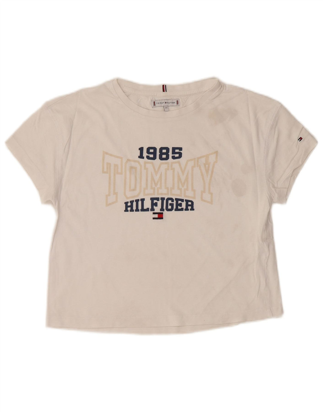 TOMMY HILFIGER Κορίτσια Crop Graphic T-shirt 13-14 ετών λευκό