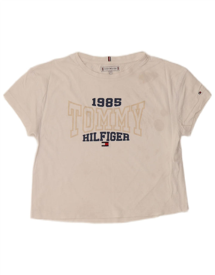 TOMMY HILFIGER Κορίτσια Crop Graphic T-shirt 13-14 ετών λευκό