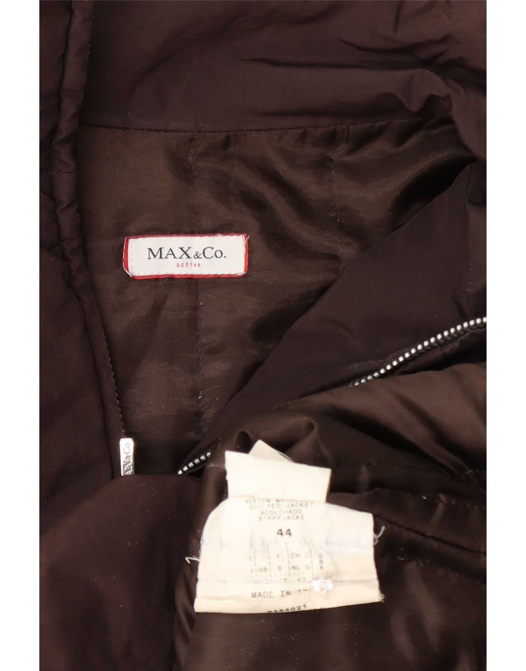 Max & Co. Γυναικείο καπιτονέ μπουφάν σκι UK 12 μεσαίου καφέ χρώματος