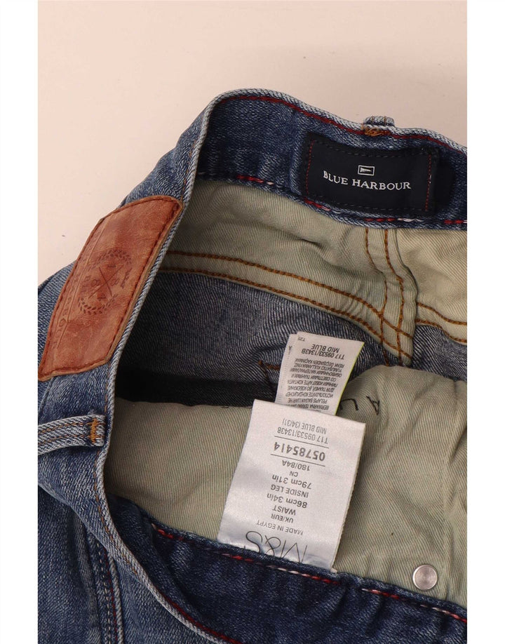 Marks & Spencer Ανδρικό Τζιν Μπλε Harbor Straight W34 L31 Βαμβακερό