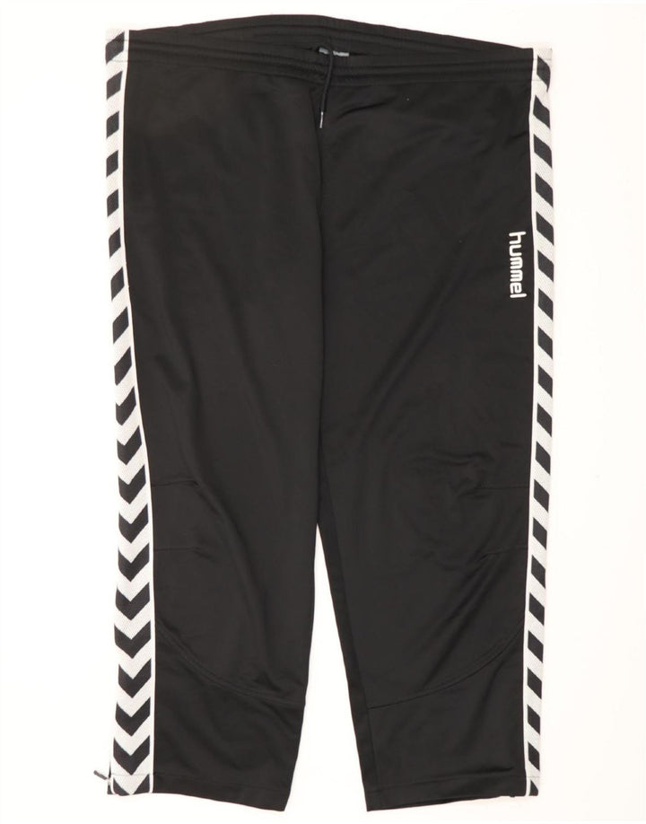HUMMEL Mens Graphic Tracksuit Trousers 2XL  Black Polyester Vintage Hummel and Second-Hand Hummel from Messina Hembry 