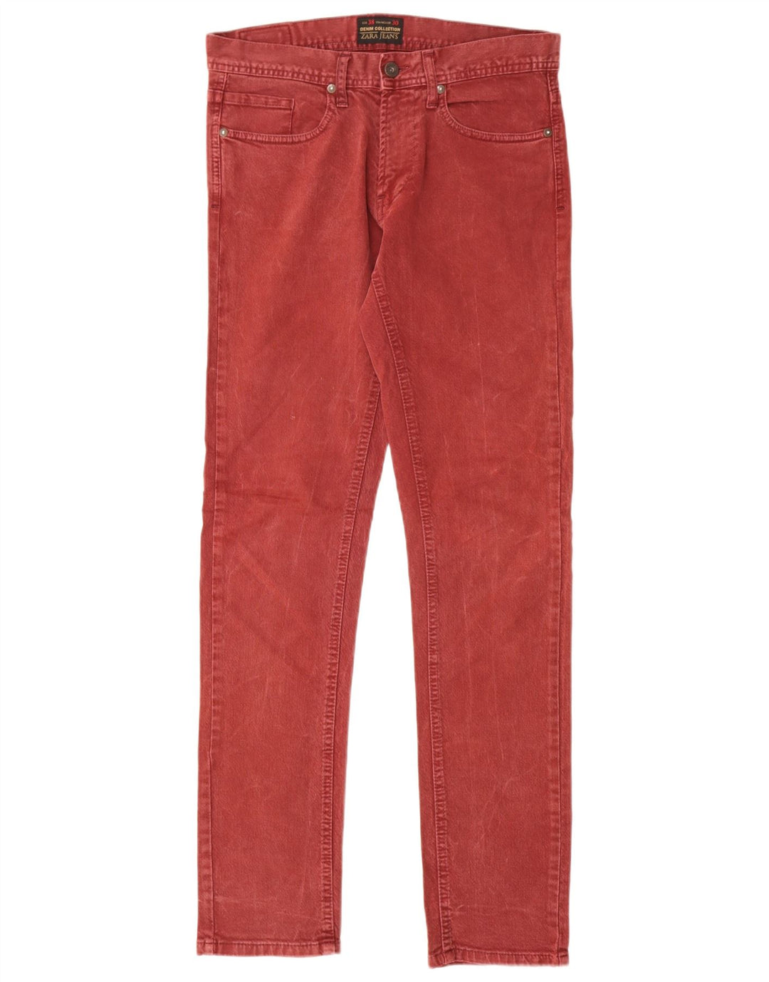 Zara Ανδρικό Slim Jeans EU 38 Small W30 L30 Red Cotton