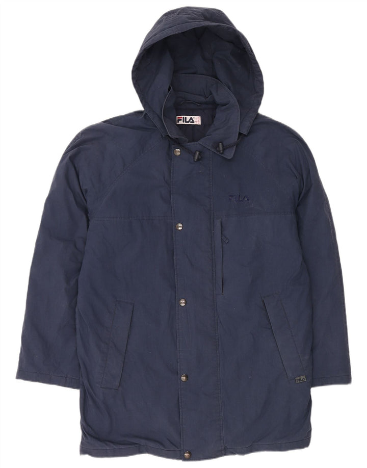 Ανδρικό παλτό FILA με κουκούλα IT 48 Medium Navy Blue Polyester