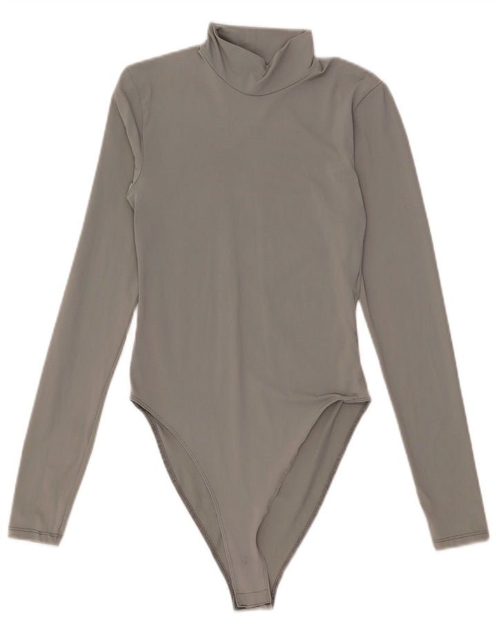 Zara γυναικείο μακρυμάνικο κορμάκι UK 12 Medium Grey Nylon