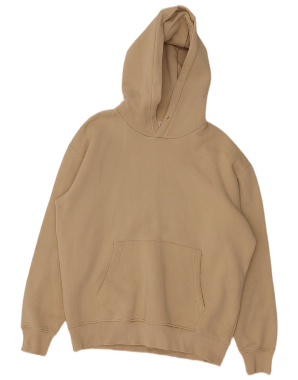 Zara Mens Hoodie Jumper 2XL Beige Cotton