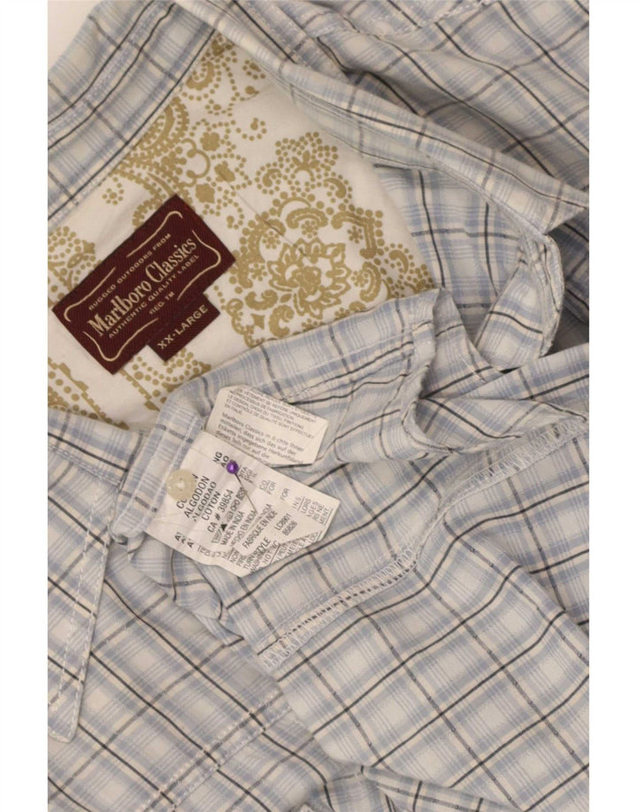 Ανδρικό πουκάμισο Marlboro Classics 2XL Blue Check Cotton