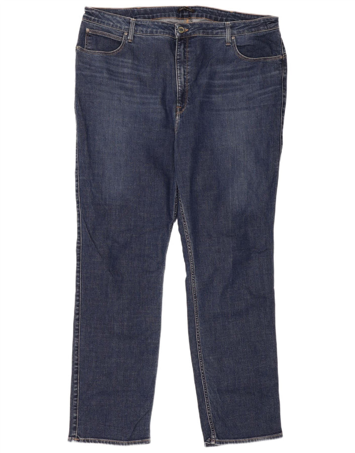 Lee Γυναικείο Straight Jeans W42 L33 Navy Blue Cotton